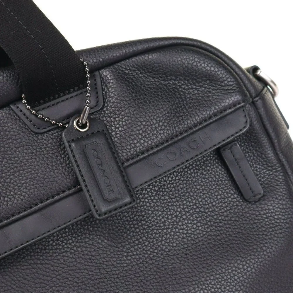 Coach Camden Leather Zip Top Briefcase 70927 Black